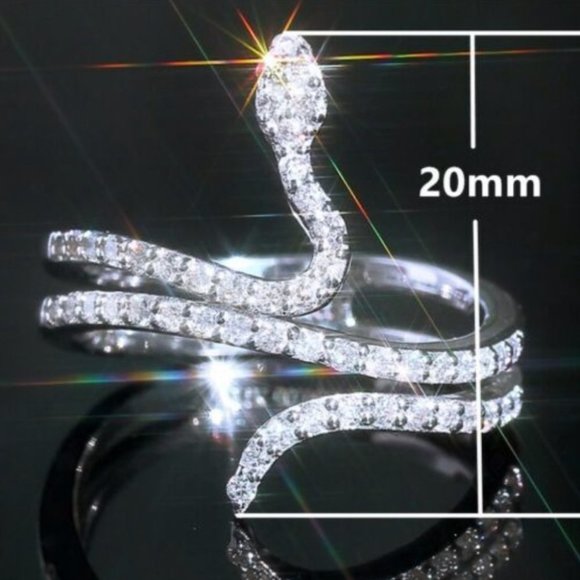 New 925 Sterling Silver White Sapphire Ring, beautiful Ring, shiny Ring. - Picture 5 of 5